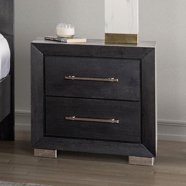 Ashbourne Night Stand w/ USB - U&U Home Budget Furniture (Carteret, NJ)