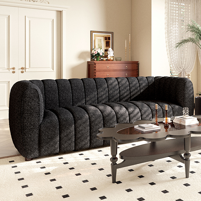 AVERSA Sofa, Black, Gray, & White - U&U Home Budget Furniture (Carteret, NJ)