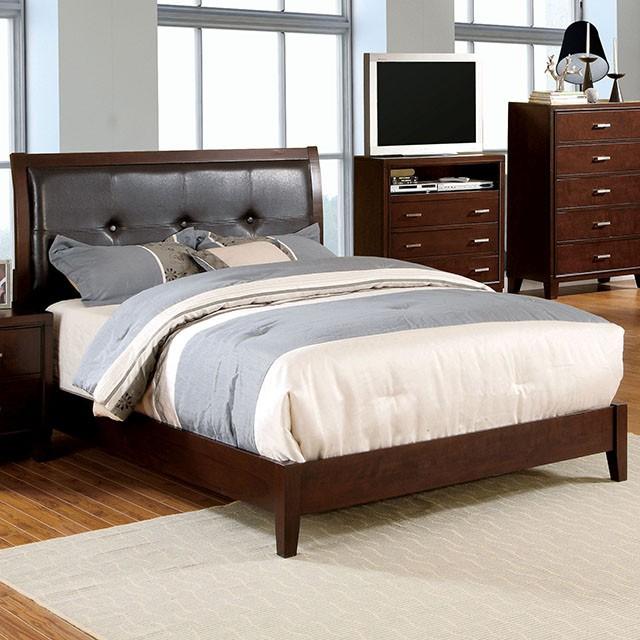 Enrico Bed Brown, Grey, & Black - U&U Home Budget Furniture (Carteret, NJ)