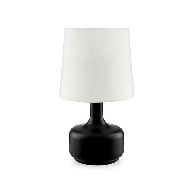 Farah Black 17"H Matte Black Table Lamp - U&U Home Budget Furniture (Carteret, NJ)