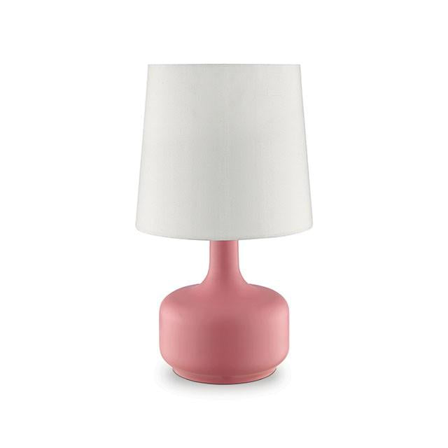 Farah Pink 17"H Matte Pink Table Lamp - U&U Home Budget Furniture (Carteret, NJ)