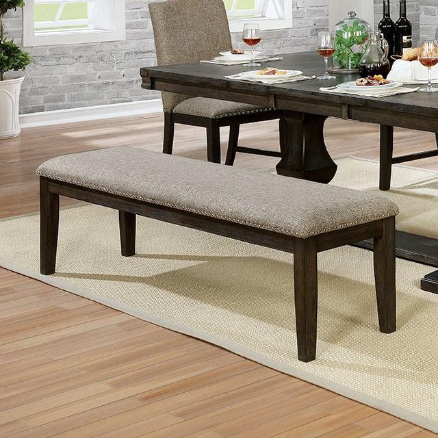Faulk Espresso Bench - U&U Home Budget Furniture (Carteret, NJ)