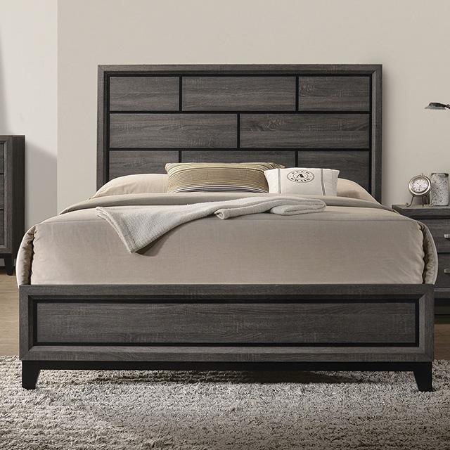 Errico Bed Grey & White - U&U Home Budget Furniture (Carteret, NJ)