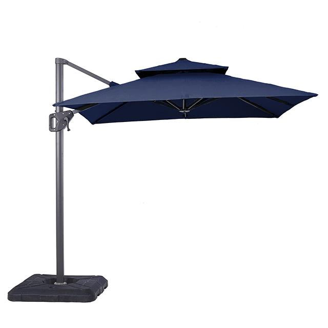 Fida 8 Ft Square Umbrella w/ Double Top + 37" Large Base - U&U Home Budget Furniture (Carteret, NJ)