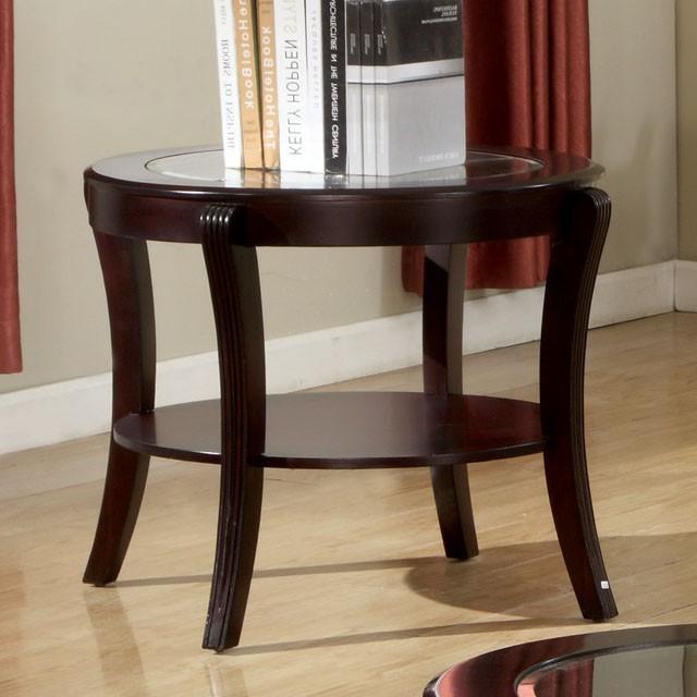 FINLEY Espresso End Table - U&U Home Budget Furniture (Carteret, NJ)