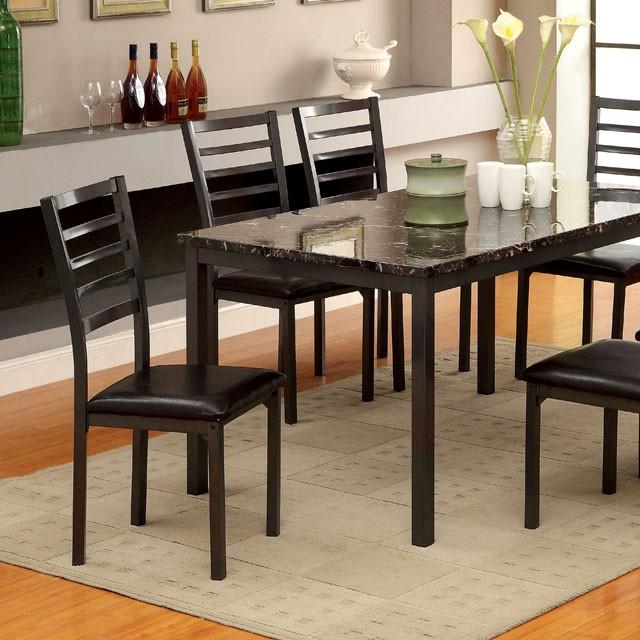 COLMAN Black 60" Dining Table - U&U Home Budget Furniture (Carteret, NJ)