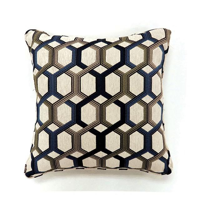 Comney Blue 18" X 18" Pillow, Blue (2/CTN) - U&U Home Budget Furniture (Carteret, NJ)