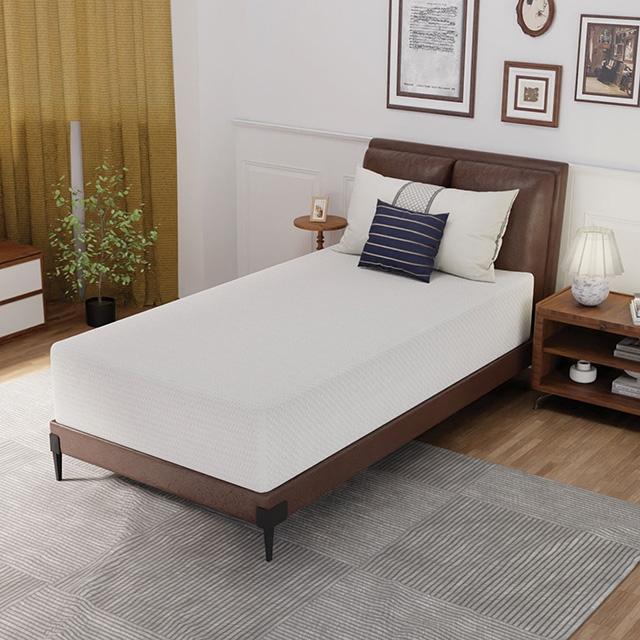 Forsythia 12" Twin Green Tea Gel Memory Foam - U&U Home Budget Furniture (Carteret, NJ)