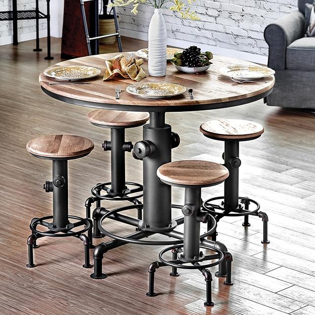 Foskey 5 Pc Counter Ht Table Set - U&U Home Budget Furniture (Carteret, NJ)