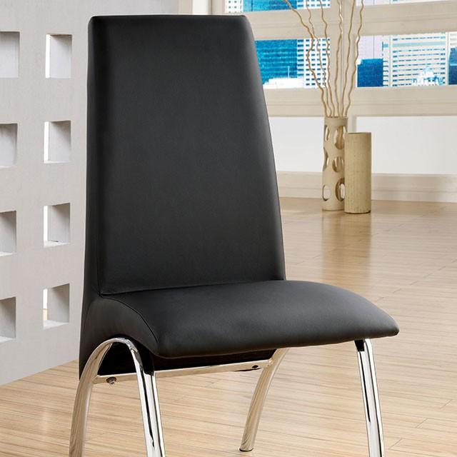 Glenview Black Side Chair - U&U Home Budget Furniture (Carteret, NJ)