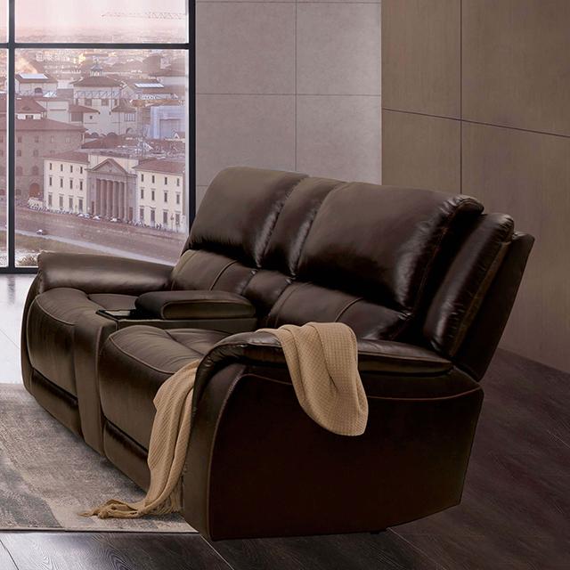 GORGIUS Power Loveseat, Espresso - U&U Home Budget Furniture (Carteret, NJ)