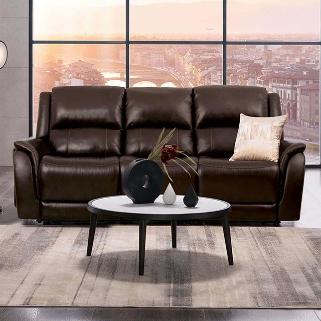 GORGIUS Power Sofa, Espresso - U&U Home Budget Furniture (Carteret, NJ)