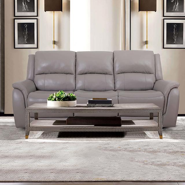 GORGIUS Power Sofa, Light Gray - U&U Home Budget Furniture (Carteret, NJ)