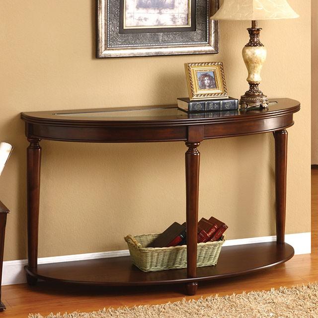 Granvia Dark Cherry Sofa Table - U&U Home Budget Furniture (Carteret, NJ)