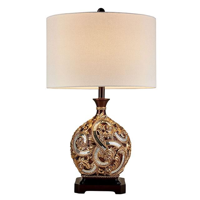 Guadalupe Gold/Brown 29.5"H Golden Brown Table Lamp - U&U Home Budget Furniture (Carteret, NJ)