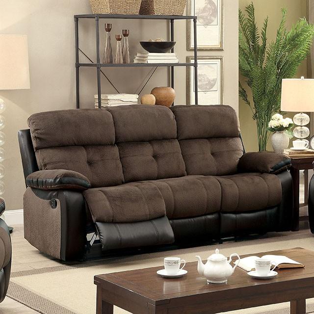 Hadley I Brown/Black Sofa - U&U Home Budget Furniture (Carteret, NJ)