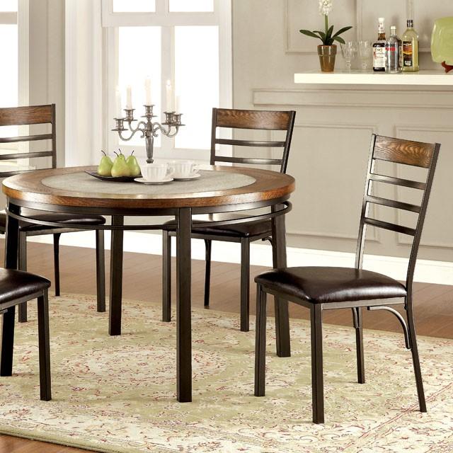 Hailey Round Dining Table - U&U Home Budget Furniture (Carteret, NJ)