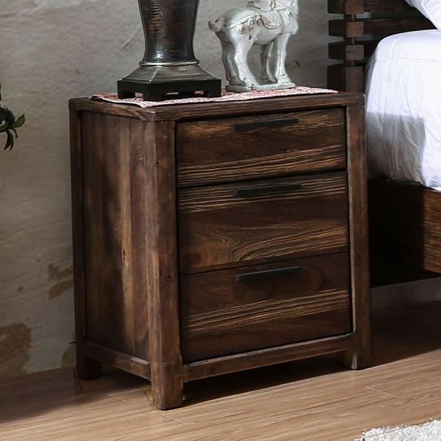 Hankinson Rustic Natural Tone Night Stand - U&U Home Budget Furniture (Carteret, NJ)