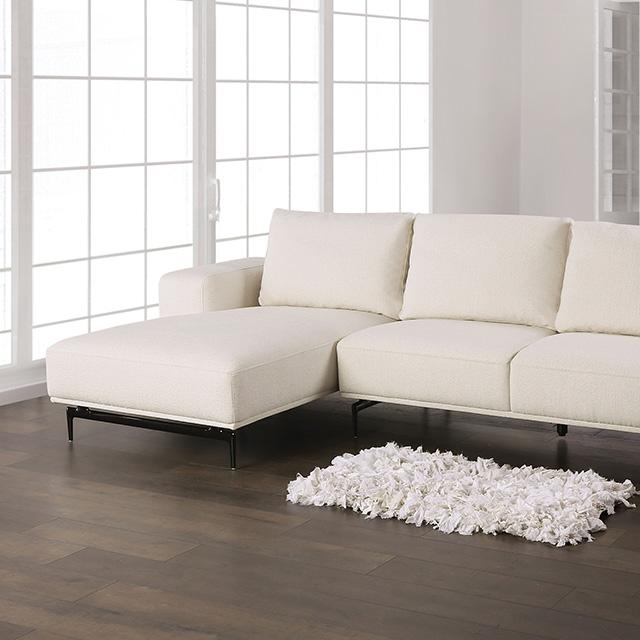 Baerum Sectional, Left & Right Chaise Beige & Gray - U&U Home Budget Furniture (Carteret, NJ)