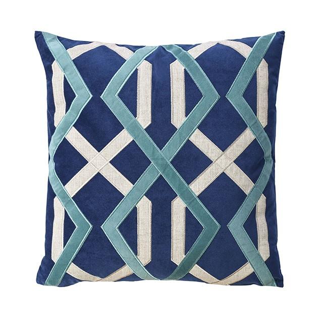 Bea Indigo 20" X 20" Pillow, Indigo (2/CTN) - U&U Home Budget Furniture (Carteret, NJ)