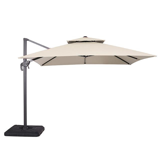 Hero 10 Ft Square Umbrella w/ Double Top + 37" Large Base - U&U Home Budget Furniture (Carteret, NJ)