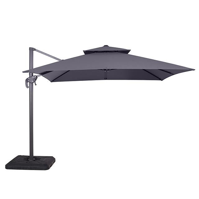 Hero 10 Ft Square Umbrella w/ Double Top + 37" Large Base - U&U Home Budget Furniture (Carteret, NJ)