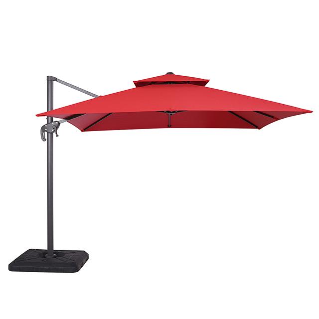 Hero 10 Ft Square Umbrella w/ Double Top + 37" Large Base - U&U Home Budget Furniture (Carteret, NJ)