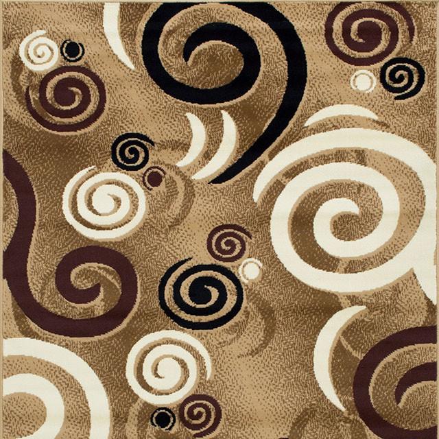 Blitar Brown Black, Brown Cream, & Gray 5' X 7' Area Rug - U&U Home Budget Furniture (Carteret, NJ)