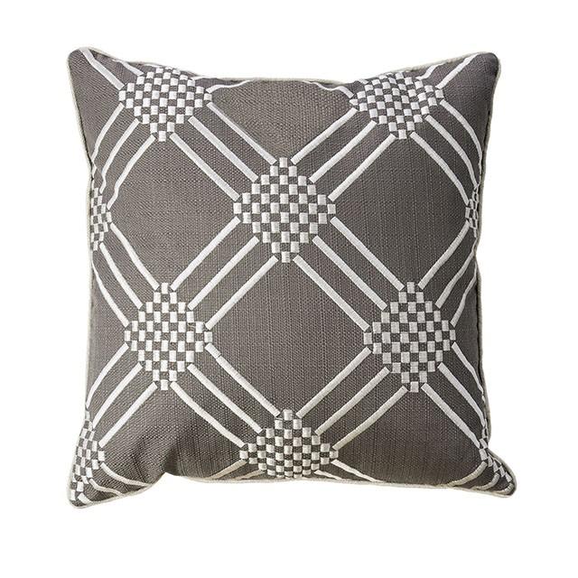 Bess Gun Metal 20" X 20" Pillow, Gunmetal (2/CTN) - U&U Home Budget Furniture (Carteret, NJ)