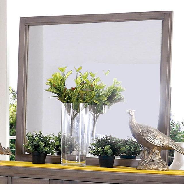 Berenice Mirror Espresso, Beige, & Brown - U&U Home Budget Furniture (Carteret, NJ)