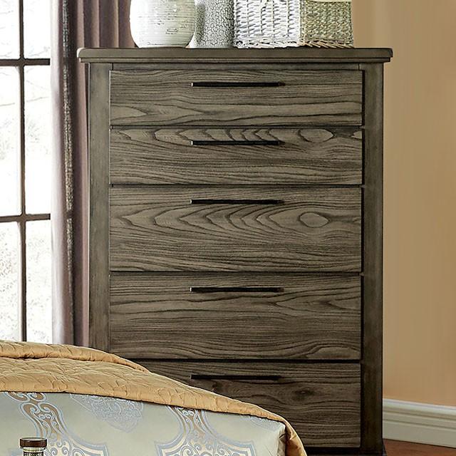Berenice Chest Gray, White, & Espresso - U&U Home Budget Furniture (Carteret, NJ)