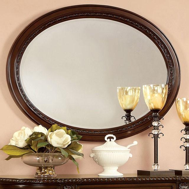 Bellagio Brown Cherry Mirror - U&U Home Budget Furniture (Carteret, NJ)