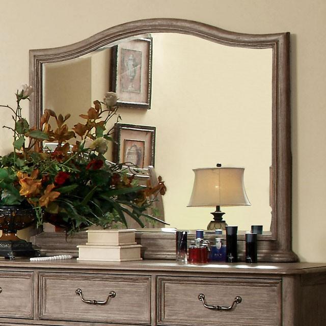 BELGRADE I Rustic Natural Tone Mirror - U&U Home Budget Furniture (Carteret, NJ)