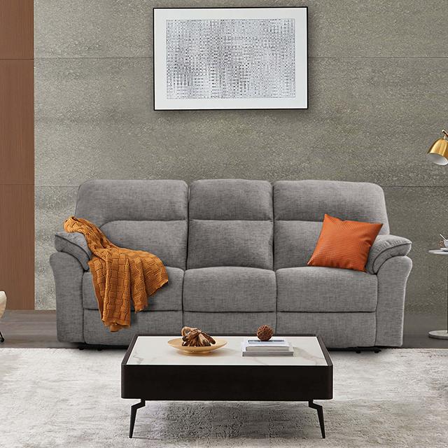JOSIAS Sofa, Light Gray Fabric - U&U Home Budget Furniture (Carteret, NJ)