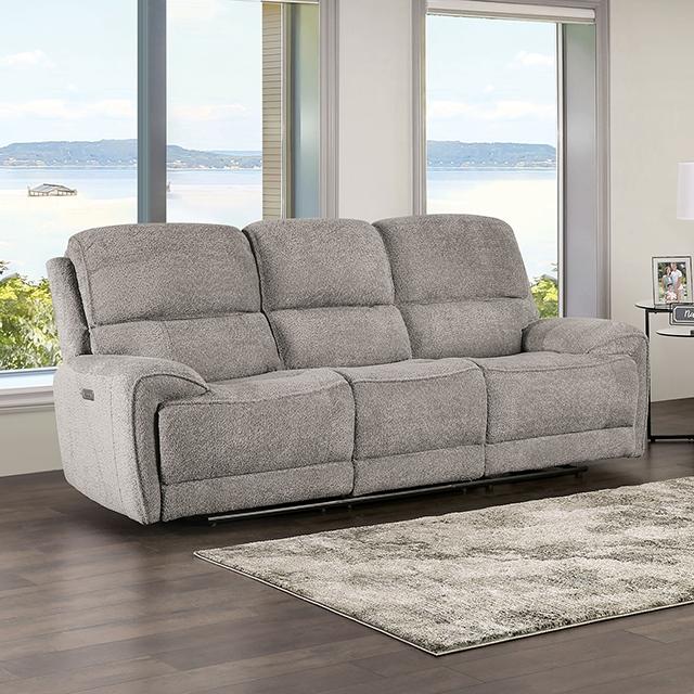 MORCOTE Power Sofa, Light Gray - U&U Home Budget Furniture (Carteret, NJ)
