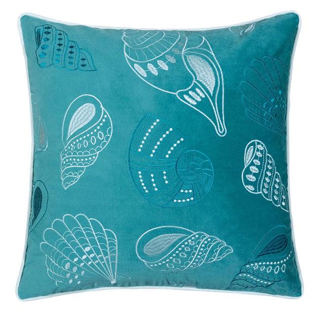 Sally Teal 20" X 20" Pillow, Teal - U&U Home Budget Furniture (Carteret, NJ)