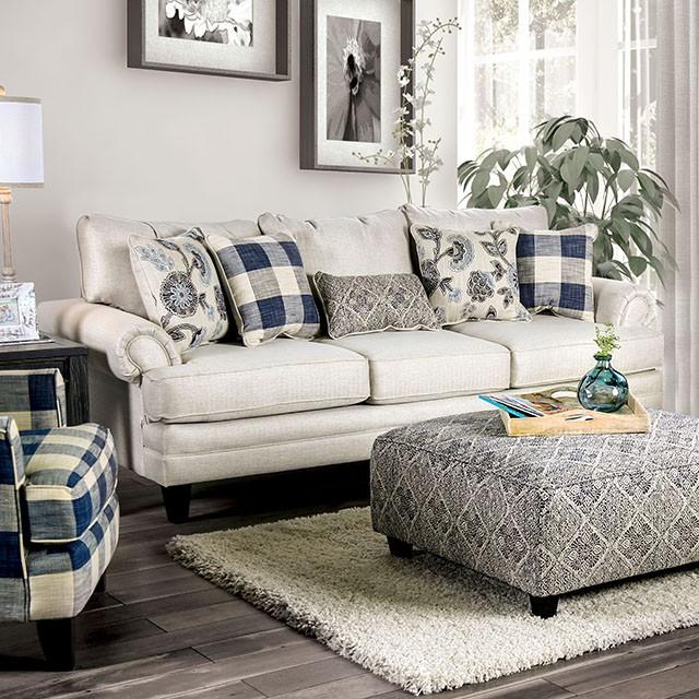 Nash Ivory Sofa - U&U Home Budget Furniture (Carteret, NJ)