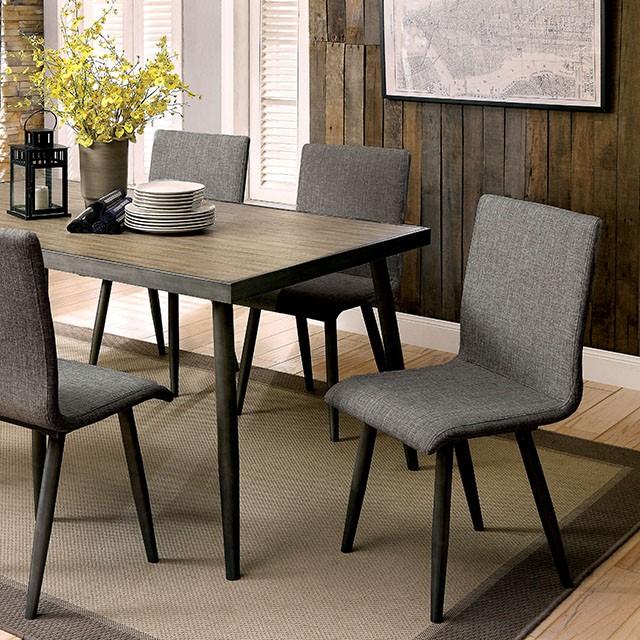 Vilhelm I Gray Dining Table - U&U Home Budget Furniture (Carteret, NJ)