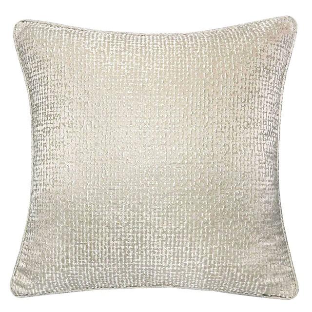 Leyla Silver 20" X 20" Pillow, Silver - U&U Home Budget Furniture (Carteret, NJ)