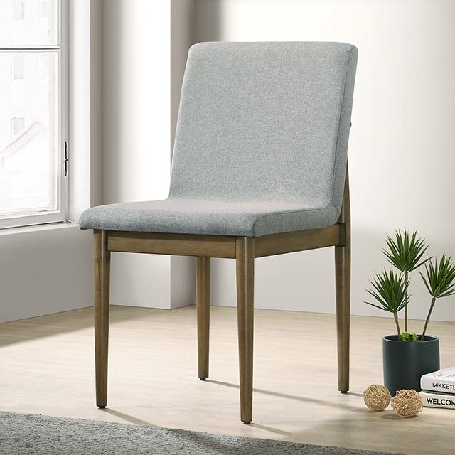 ST GALLEN Side Chair (2/CTN), Natural Tone/Light Gray - U&U Home Budget Furniture (Carteret, NJ)