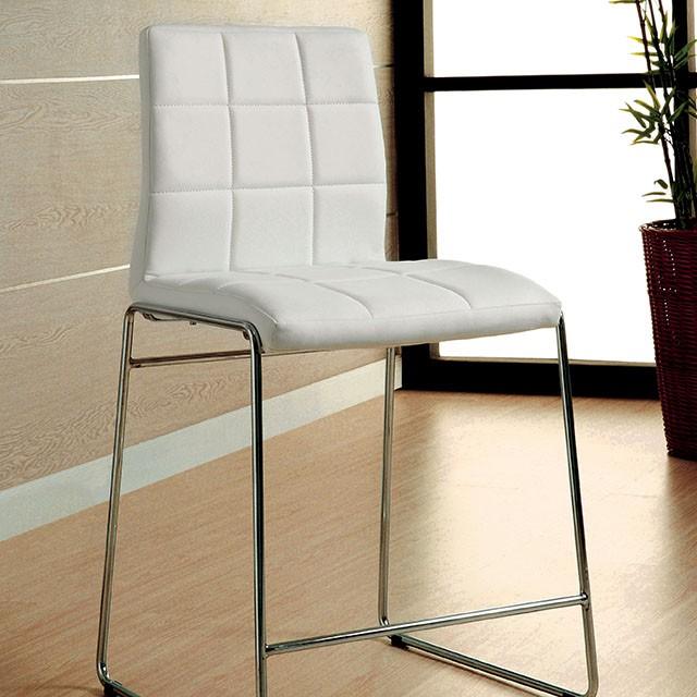 Kona II White Counter Ht. Chair - U&U Home Budget Furniture (Carteret, NJ)