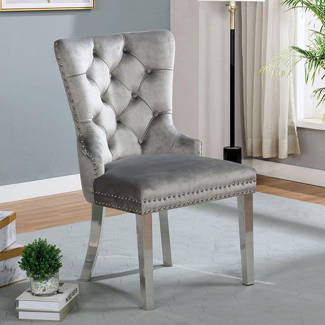 JEWETT Chair, Gray (2/CTN) - U&U Home Budget Furniture (Carteret, NJ)