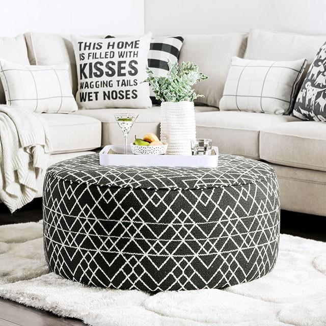 Patricia Black/Pattern Ottoman - U&U Home Budget Furniture (Carteret, NJ)