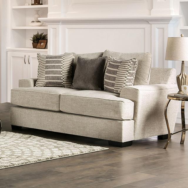 HOLBORN Loveseat, Beige - U&U Home Budget Furniture (Carteret, NJ)