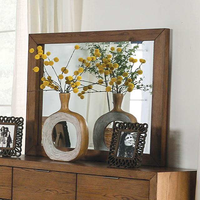 LEIRVIK Mirror, Light Walnut - U&U Home Budget Furniture (Carteret, NJ)