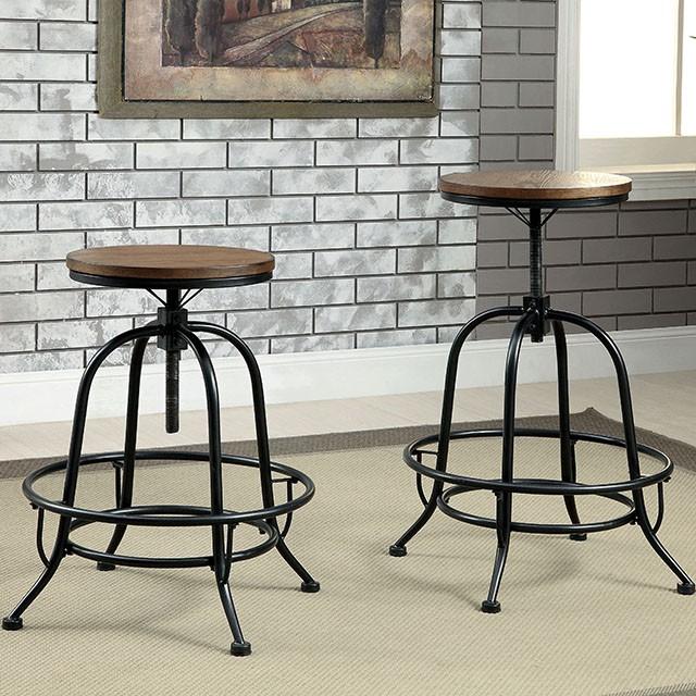 SILVIA I Medium Oak Counter Ht. Stool (2/CTN) - U&U Home Budget Furniture (Carteret, NJ)
