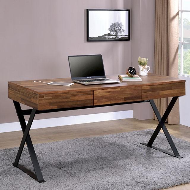 Tensed Sand Black Desk - U&U Home Budget Furniture (Carteret, NJ)