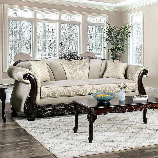 Newdale Ivory Sofa - U&U Home Budget Furniture (Carteret, NJ)