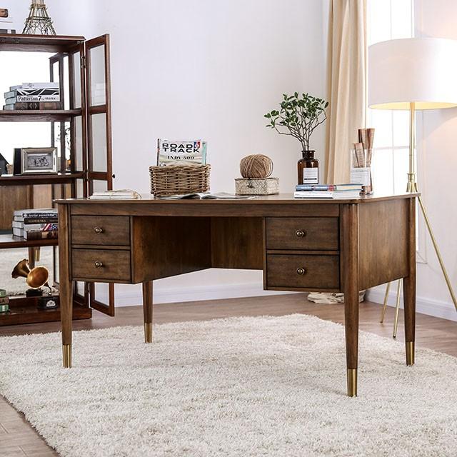 Reliance Antique Oak Desk - U&U Home Budget Furniture (Carteret, NJ)