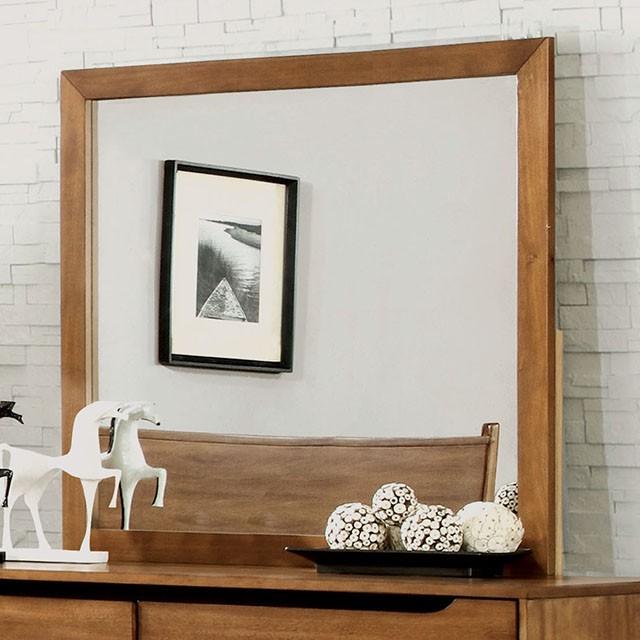 Lennart Oak Rectangular Mirror - U&U Home Budget Furniture (Carteret, NJ)